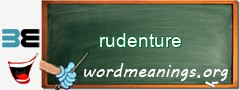 WordMeaning blackboard for rudenture